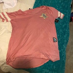Pink Tee with two patches